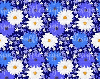 Painted Daisies , Seamless Pattern, Scrapbooking, fabric, design