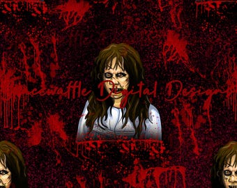 Regan Exorcist seamless, Pattern, Scrapbooking, fabric, design