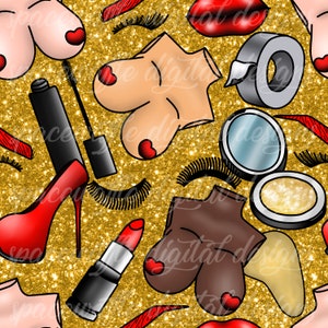 Drag Essentials seamless, Pattern, Scrapbooking, fabric, design