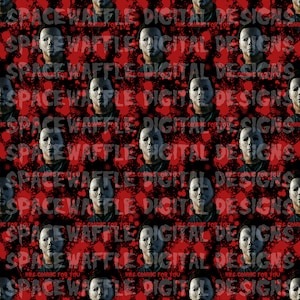 Halloween, Michael Myers, seamless, Pattern, Scrapbooking, fabric, design