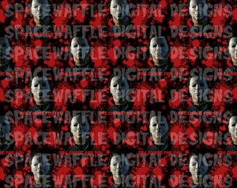 Halloween, Michael Myers, seamless, Pattern, Scrapbooking, fabric, design