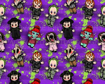 kewpie Inspired seamless, Pattern, Scrapbooking, fabric, design Semi Exclusive
