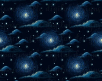 Painted Moonlight, Seamless Pattern, Scrapbooking, fabric, design