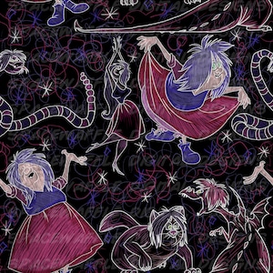 Madam Mim chalk seamless, Pattern, Scrapbooking, fabric, design