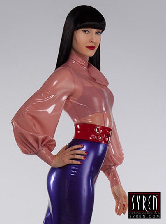 Garbo Blouse Syren Latex Fetish Mode.