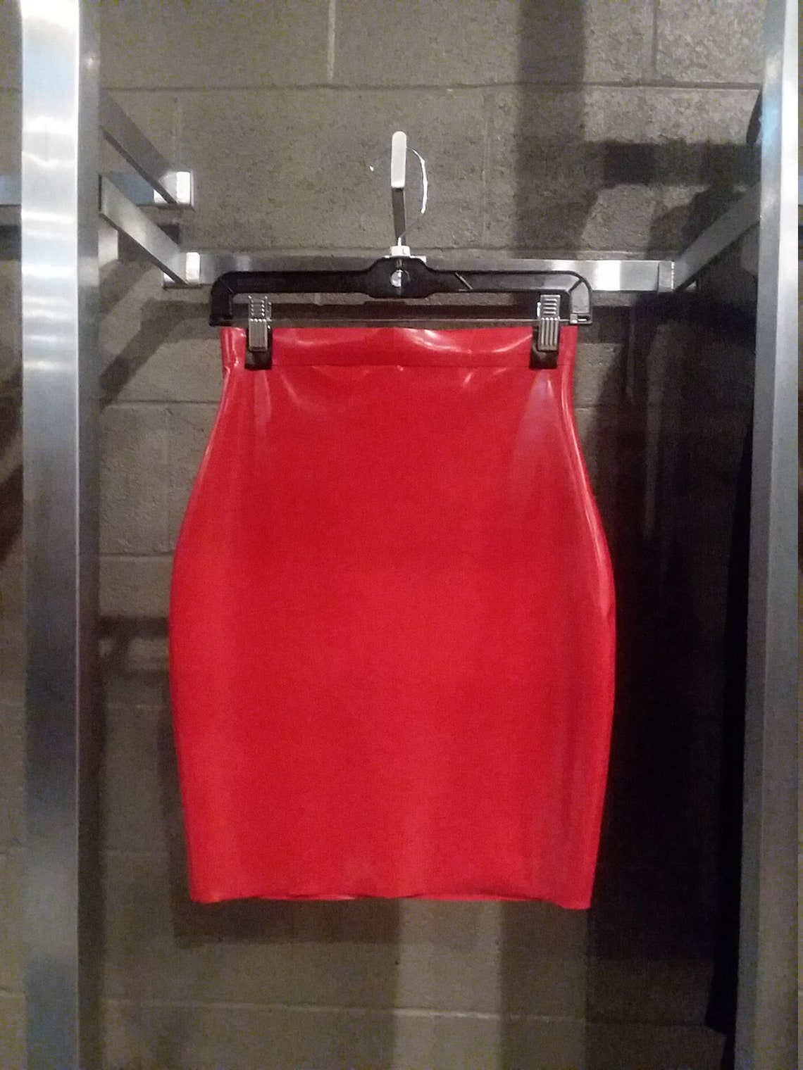 Latex Zipless Spanking Skirt Red Etsy