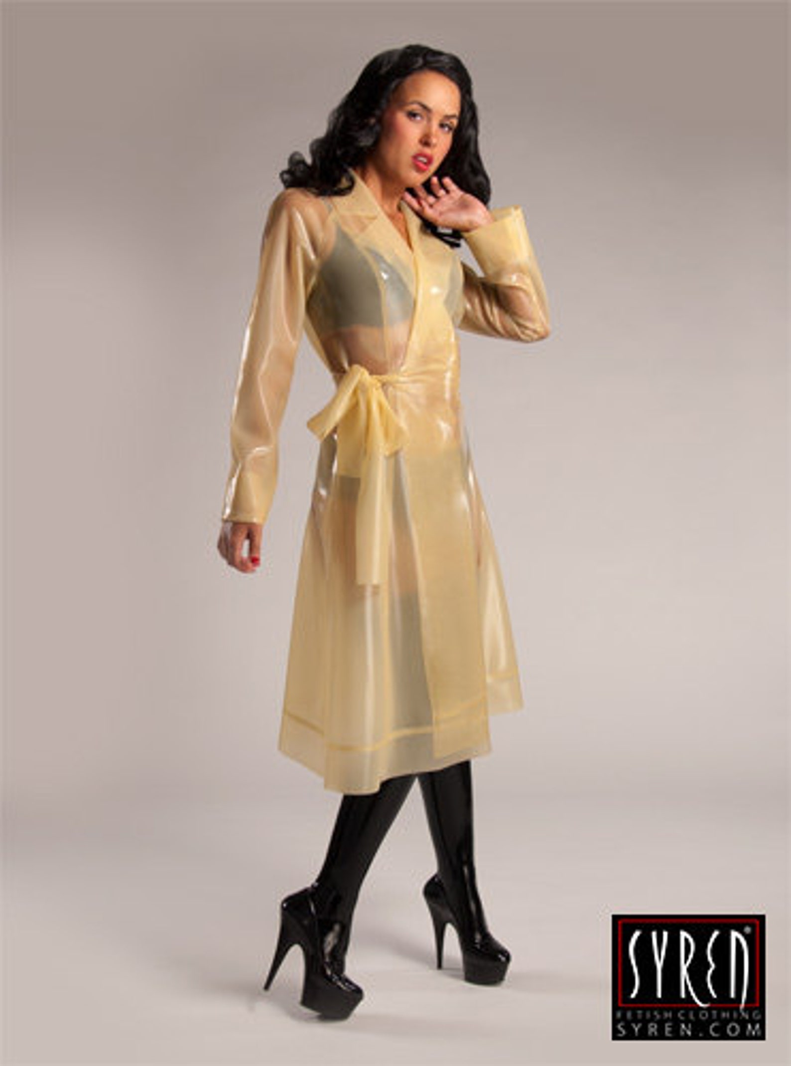 Latex Trench Coat Syren Latex Fetish Fashion | Etsy UK