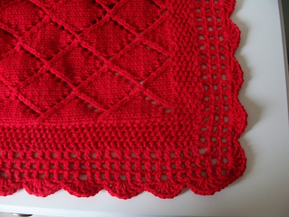 red swaddle blanket