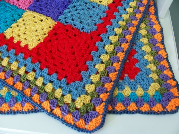 Granny Squares Couverture Bebe Crochet Votre Choix Etsy