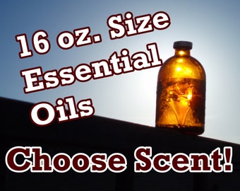 BULK ESSENTIAL OILS (16 oz size) Choose Scent! Organic - Full Strength - Aromatherapy, Therapeutic Grade