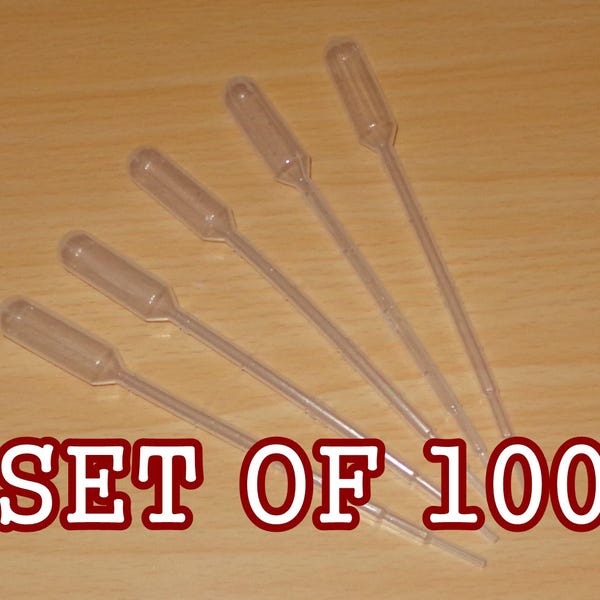 Sets of Pipettes: .5 ml size | Disposable, Heavy Plastic | Transfer essential oils & other liquids | Choose Quantity