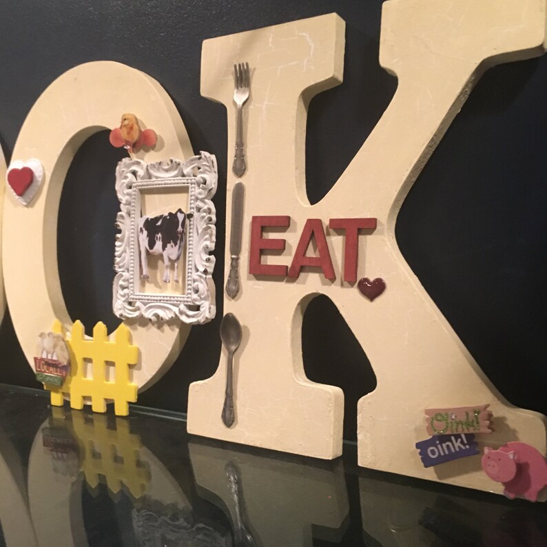 Customized Personalized Kitchen Word Art Kitchen Decor Etsy