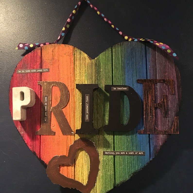 gay pride sign gay pride art rainbow art pride wall decor etsy