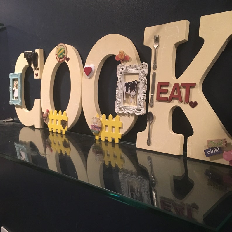 Customized Personalized Kitchen Word Art Kitchen Decor Etsy