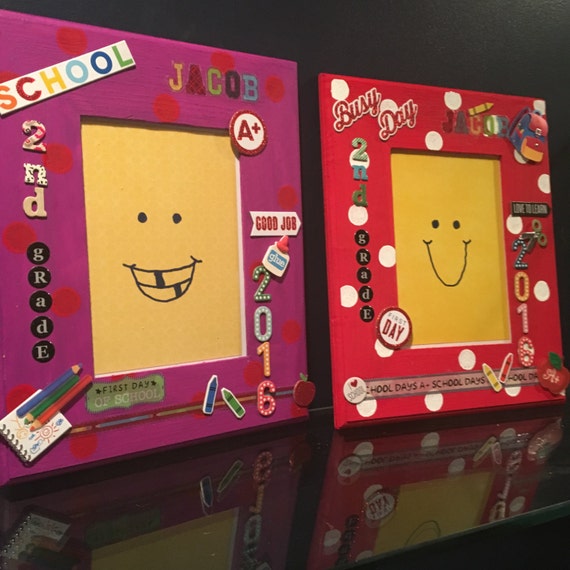 Items similar to personalized customized back to school picture frames
