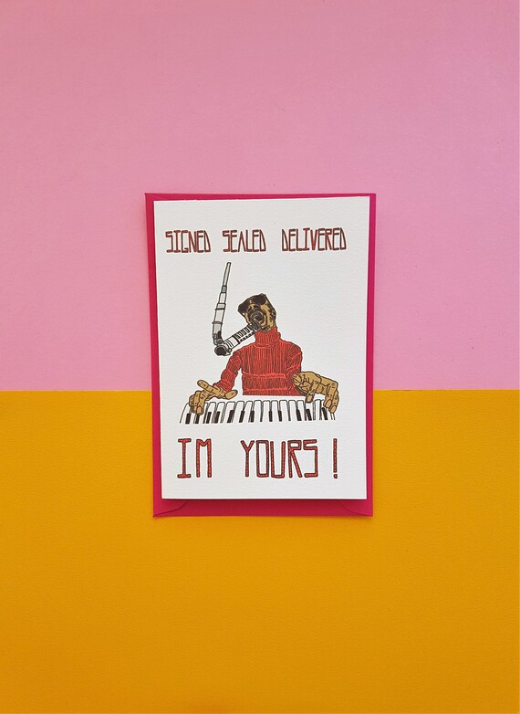 Stevie Wonder Signiert Versiegelt Geliefert I M Yours Card Etsy
