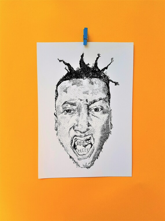 no hours OLD DIRTY BASTARD Wu Tang Clan odb Sticker art from poster print