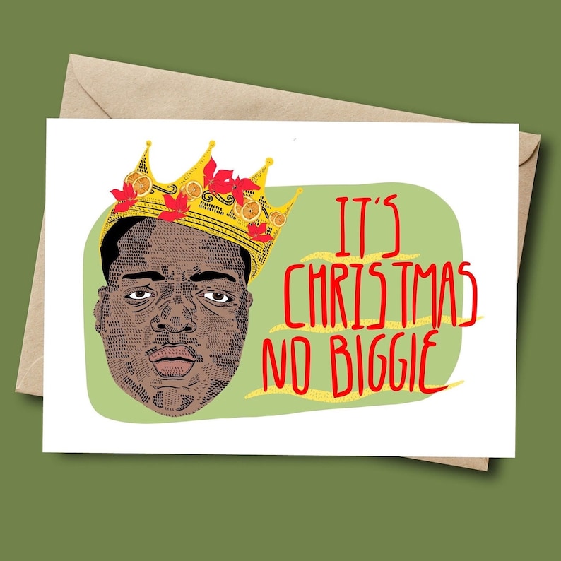 Biggie Smalls Christmas Card Etsy