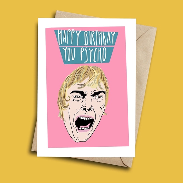 Psycho Birthday Card Alfred Hitchcock