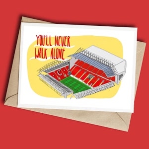 Anfield Liverpool you’ll never walk alone Greeting Card