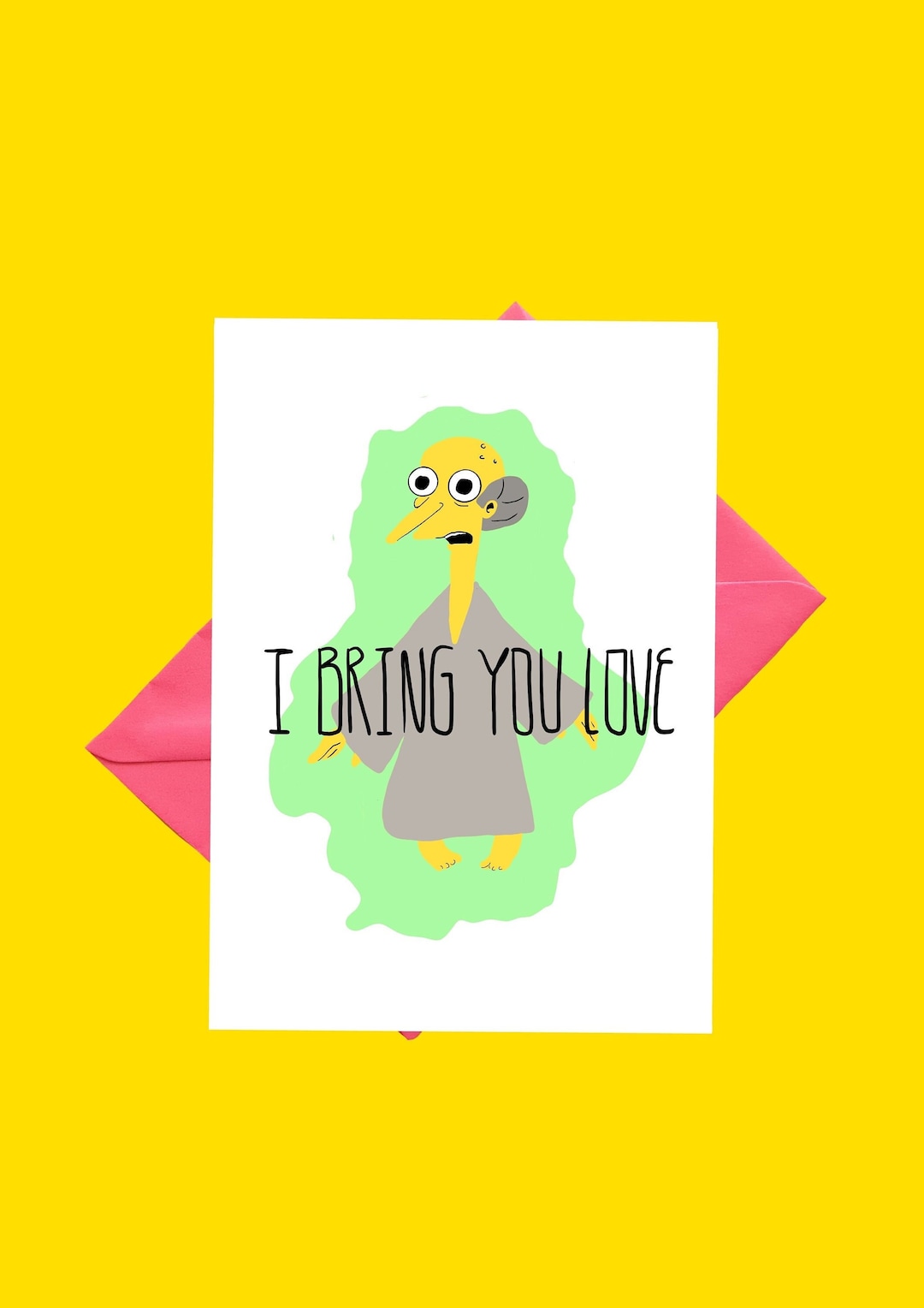 Mr Burns I Bring You Love Card the Simpsons Etsy