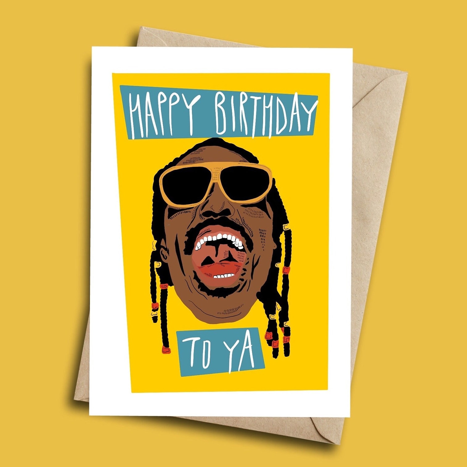 Stevie Wonder Happy Birthday to Ya Birthday Card - Etsy