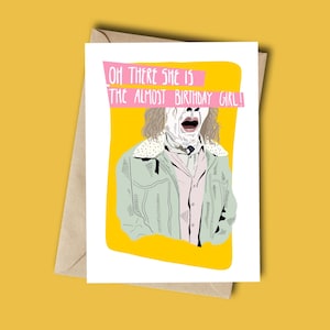 Carte d'anniversaire longues jambes Nicolas Cage