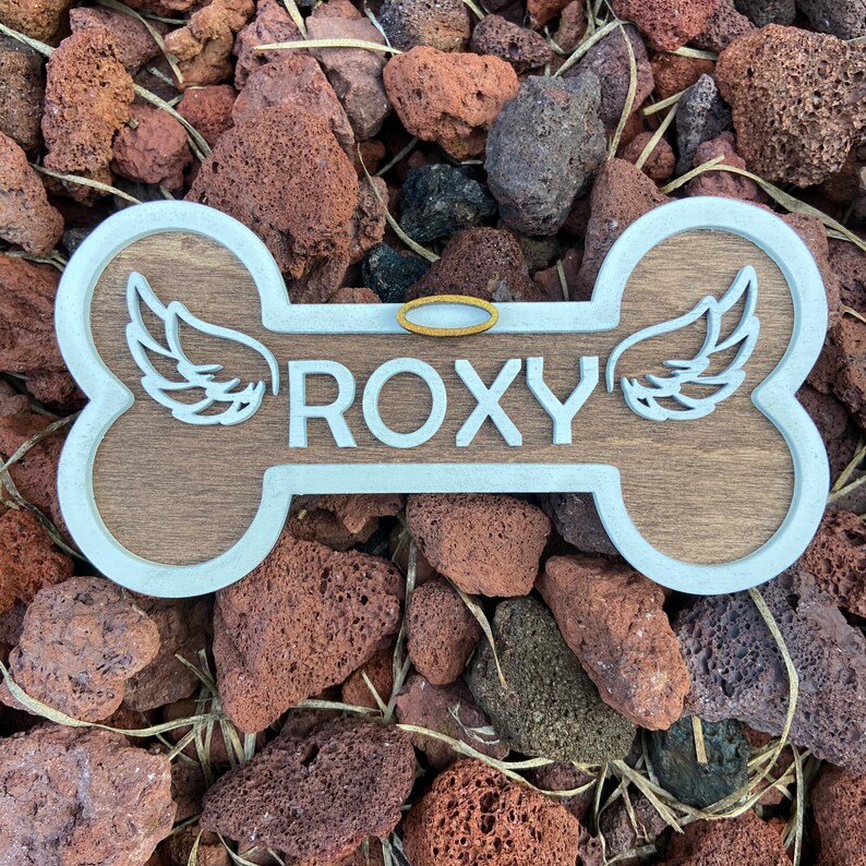Custom Dog Bone Wooden Name Plaque Dog Name Sign Dog House Etsy