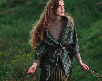 Weathered MacKenzie Tartan Outlandish Shawl  *FREE SHIPPING*. Gift Made in Scotland