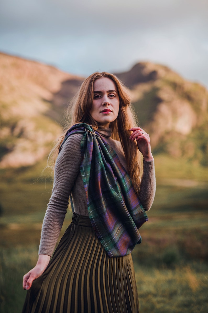 Isle of Skye Tartan Outlandish Cowl Wrap Scarf. Gift Made in Scotland image 8