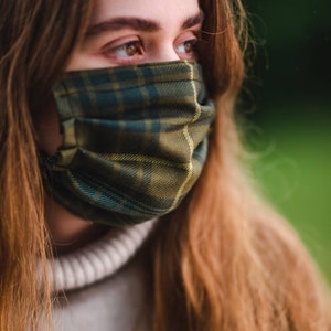 Scottish Tartan 3-Layer Face Mask with Liberty Fabric Lining - Pot Luck Tartan/Prints !. Gift Made in Scotland