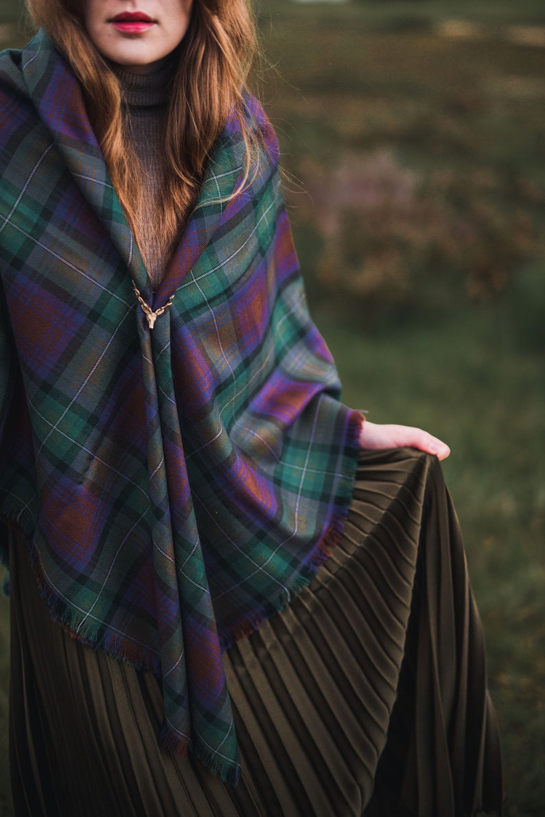 Isle of Skye Tartan Outlandish Shawl FREE SHIPPING. Gift Made in Scotland image 2