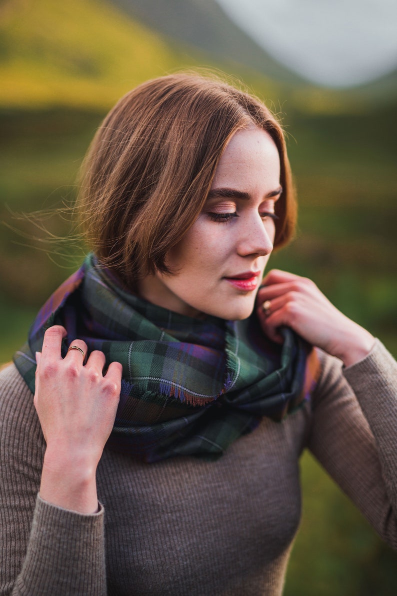 Isle of Skye Tartan Outlandish Cowl Wrap Scarf. Gift Made in Scotland image 2