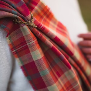 Highland Rose Tartan Outlandish Cowl Wrap Scarf. Gift Made in Scotland image 9