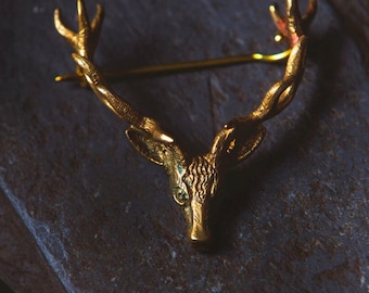 Scottish Stag Pin. Gift Made in Scotland