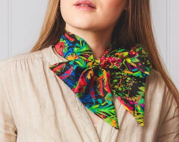 The Loully Skinni Scarf  made with Liberty Fabrics - Original Print Selection. Gift Made in Scotland