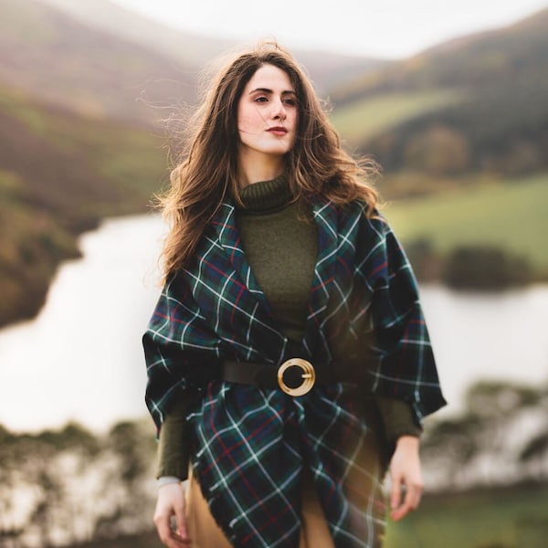 Modern Mackenzie Tartan Outlandish Shawl *FREE SHIPPING*. Gift Made in Scotland