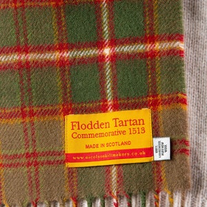 Lambswool Flodden Commemorative Tartan Scarf. Gift Made in Scotland image 8