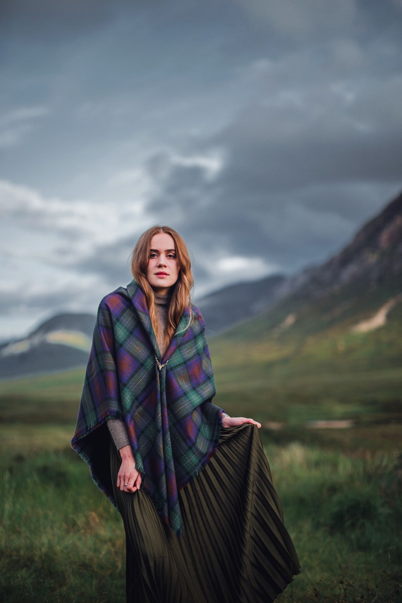 Isle of Skye Tartan Outlandish Shawl FREE SHIPPING. Gift Made in Scotland image 1