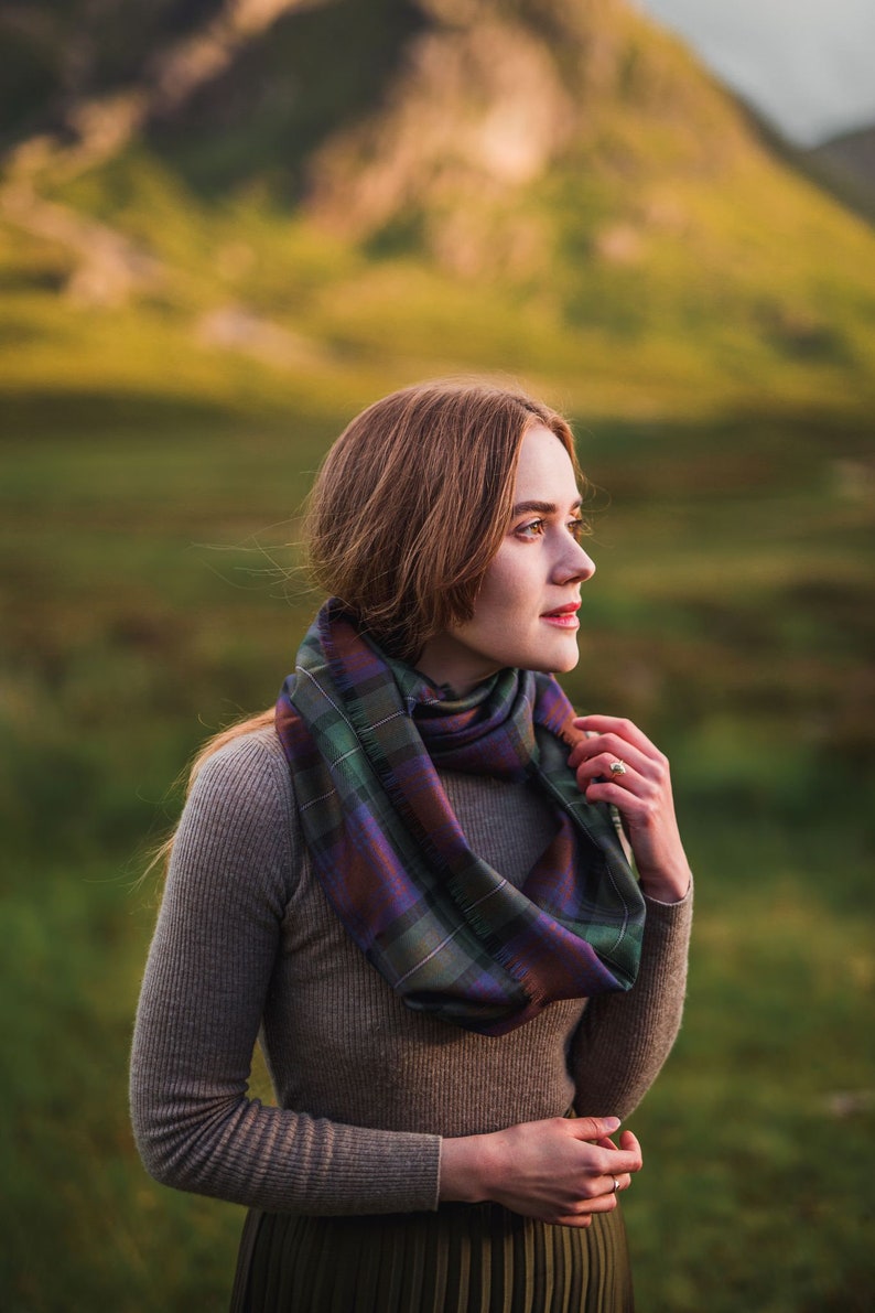 Isle of Skye Tartan Outlandish Cowl Wrap Scarf. Gift Made in Scotland image 9