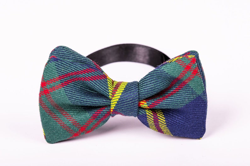 Custom Bow Tie YOUR OWN TARTAN Scottish Tartan. Gift Made in Scotland Pre-Tied