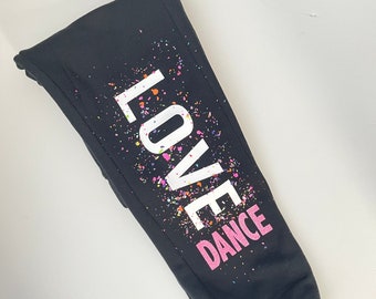 Love Dance Splatter Dance Sweatpants, Confetti Sweats for Dancers, Christmas Gifts For Dancers, Competitive Dancer Gift