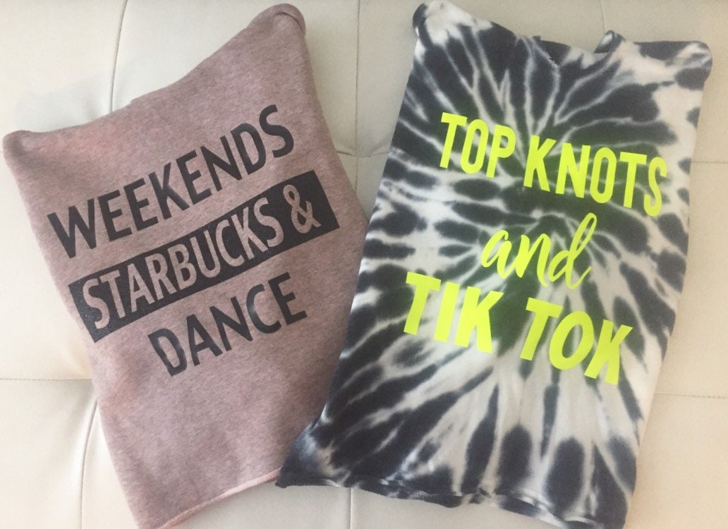 Top Knots and Tik Tok Hoody for Dancers, Tik Tok Tank, Girls Tik Tok