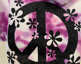 Peace Sign Tie Dye Sweatshirt