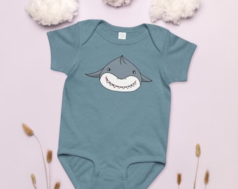 Shark Dumpling Baby Bodysuit - Extra-Soft, Durable Jersey for Active Play