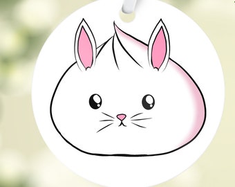 3 inch Bunny Dumpling Ornament | Handmade Aluminum | Rust-Proof | UV Protected | Made in USA
