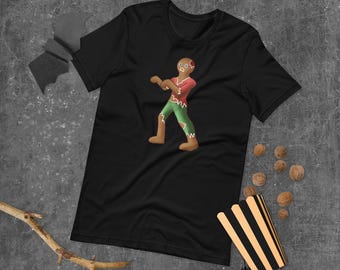 Gingerdead Man Shirt, Zombie Christmas T-Shirt, Funny Christmas Horror Tee, Gingerbread Zombie Shirt, Spooky Holiday Gift