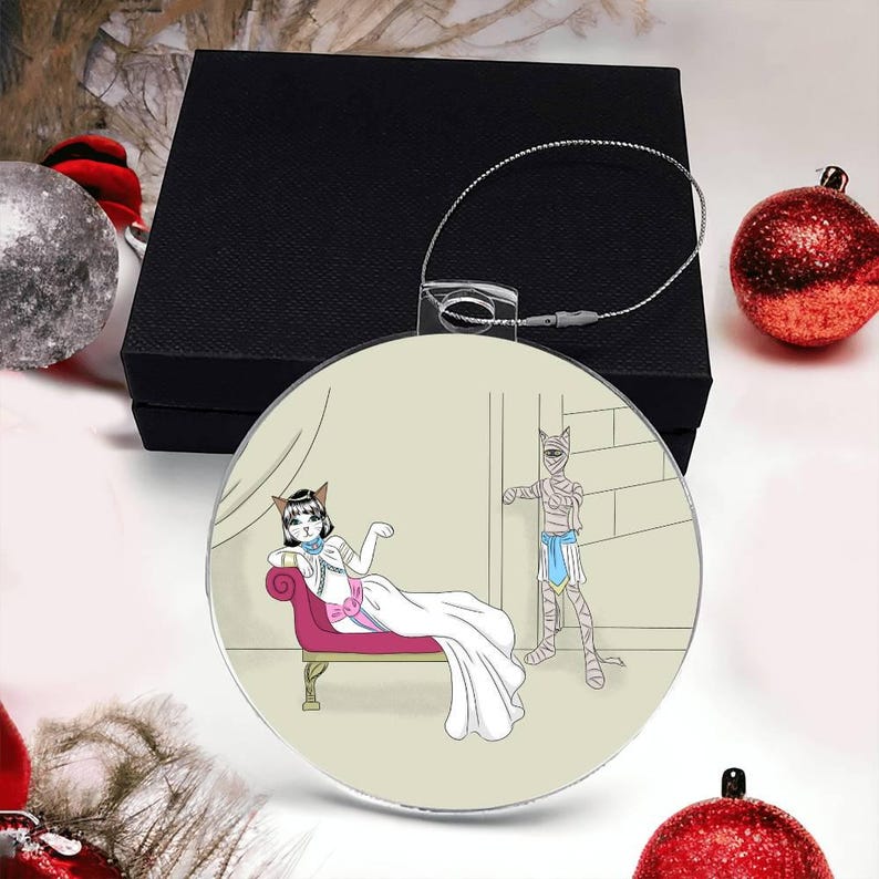 Egyptian Cat & Mummy Acrylic Ornament image 7