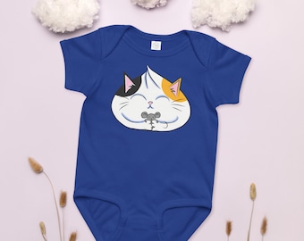 Calico Cat Dumpling Baby Bodysuit | Mouse Jersey Outfit
