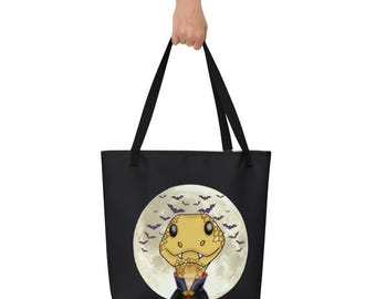 Vampire Snake Halloween Bag – Cute Spooky Moon Tote